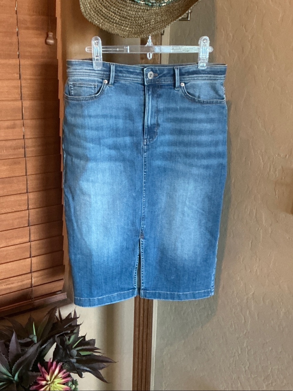 J. Jill Light Blue Denim skirt perfect for line dancing